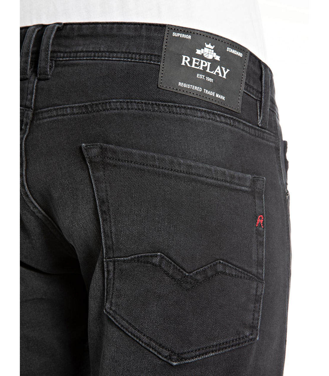 コンフォートROCCO ブラックオーバーダイ コットン ストレッチデニム 詳細画像 ブラック 8